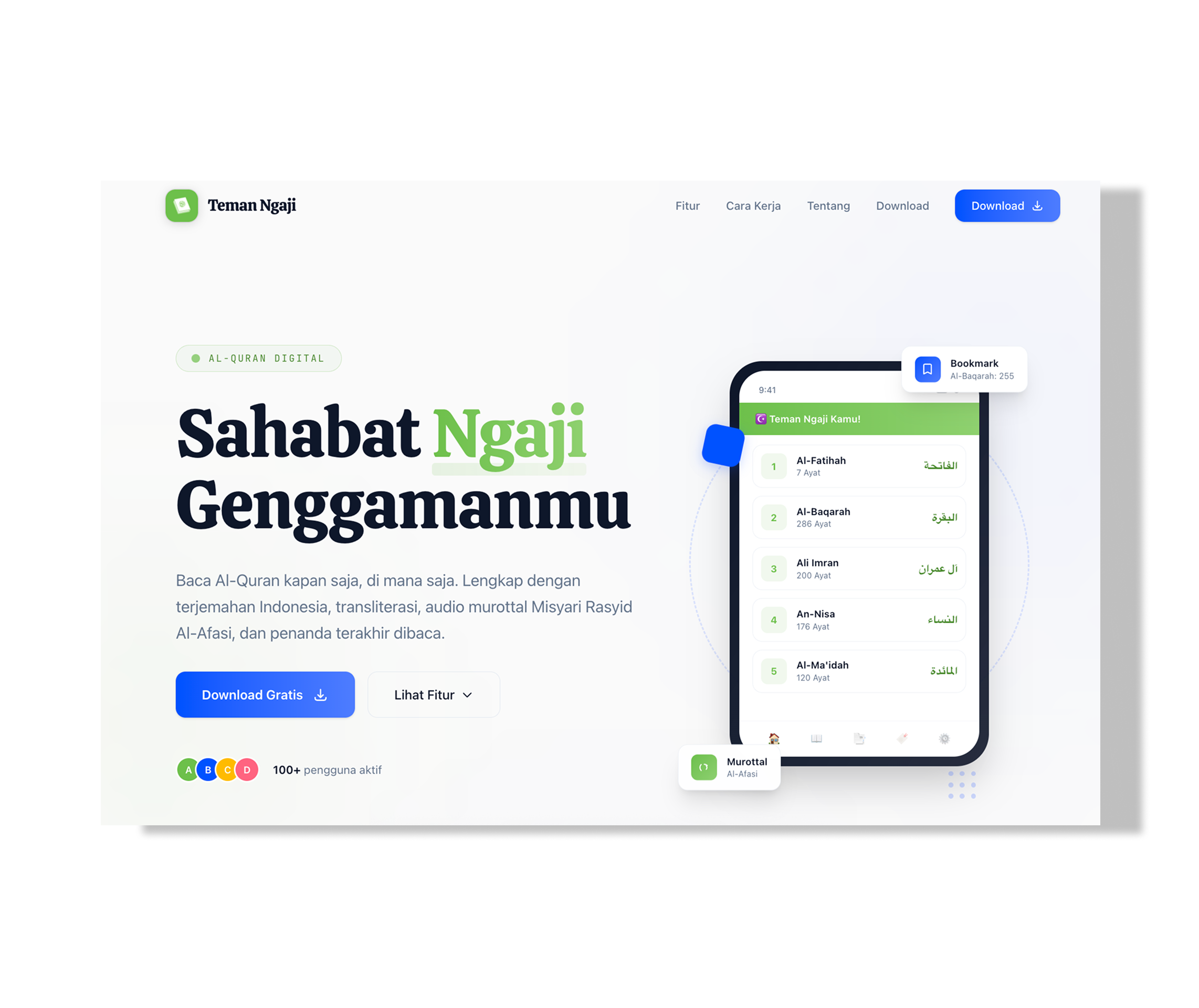 Landing Page - Teman Ngaji Kamu! preview